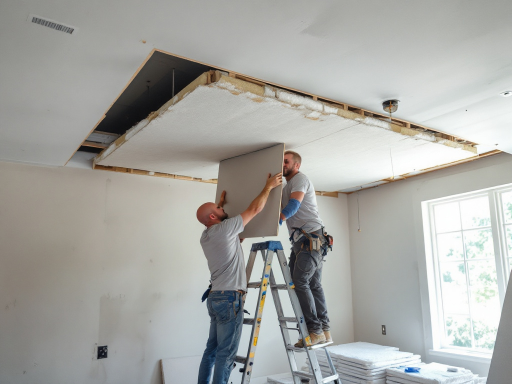 Abgehangte Decke Dammen Dampfsperre