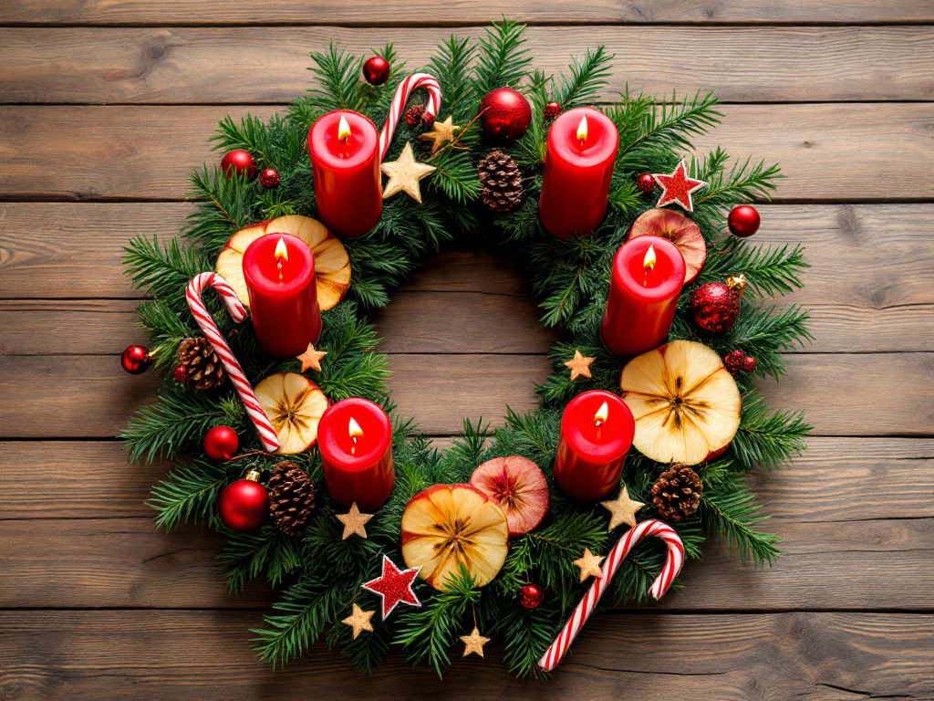 Adventskranz aus Papier basteln » Kreative Ideen entdecken