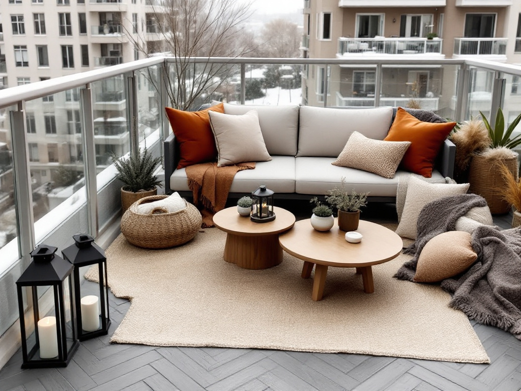 Balkon winterlich gestalten » Ideen für Gemütlichkeit