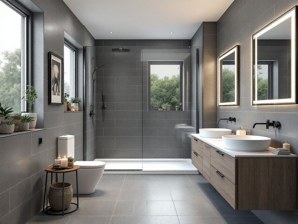 Blaues Badezimmer Verschonern