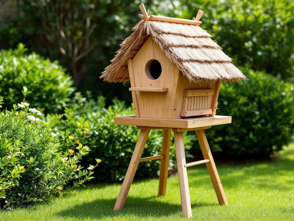 Vogelhaus selber bauen mit Reetdach » Schritt für Schritt