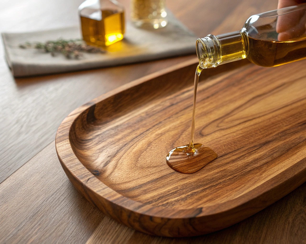 Pflege von Holzdielen mit natürlichem Öl